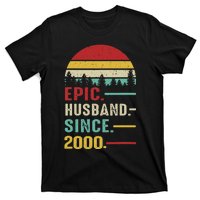 25th Wedding Anniversary For Him Epic Husband Since 2000 T-Shirt