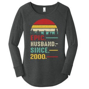 25th Wedding Anniversary For Him Epic Husband Since 2000 Women's Perfect Tri Tunic Long Sleeve Shirt