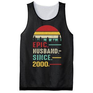 25th Wedding Anniversary For Him Epic Husband Since 2000 Mesh Reversible Basketball Jersey Tank