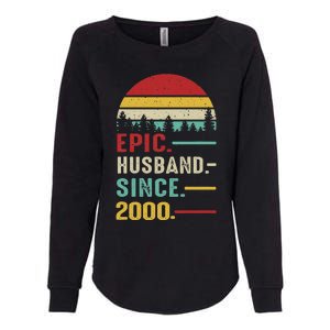 25th Wedding Anniversary For Him Epic Husband Since 2000 Womens California Wash Sweatshirt