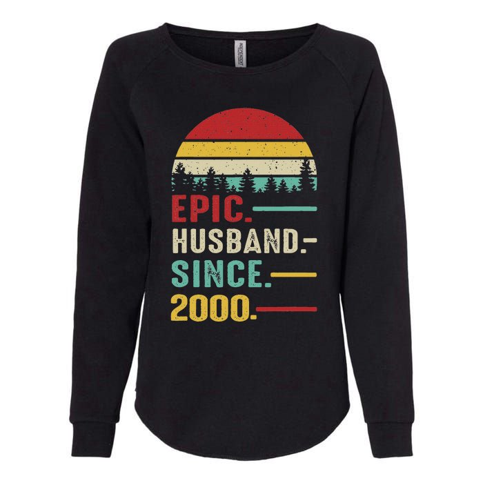 25th Wedding Anniversary For Him Epic Husband Since 2000 Womens California Wash Sweatshirt