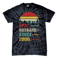 25th Wedding Anniversary For Him Epic Husband Since 2000 Tie-Dye T-Shirt