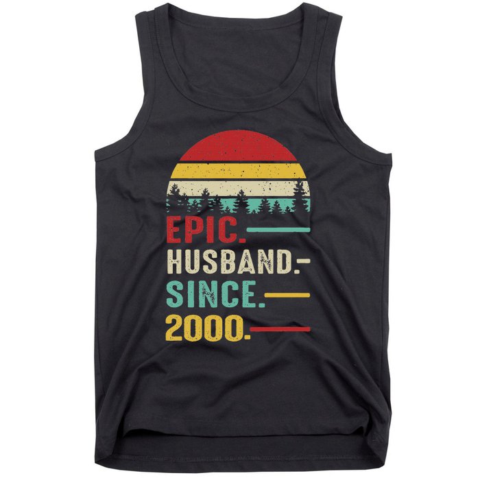 25th Wedding Anniversary For Him Epic Husband Since 2000 Tank Top