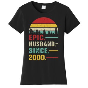 25th Wedding Anniversary For Him Epic Husband Since 2000 Women's T-Shirt