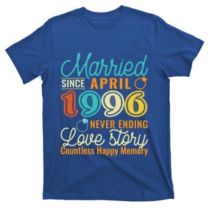 26th Wedding Anniversary Love Story Married Since April 1996 Cute Gift T-Shirt