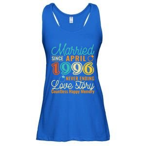 26th Wedding Anniversary Love Story Married Since April 1996 Cute Gift Ladies Essential Flowy Tank