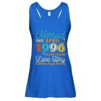 26th Wedding Anniversary Love Story Married Since April 1996 Cute Gift Ladies Essential Flowy Tank