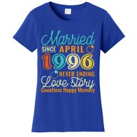 26th Wedding Anniversary Love Story Married Since April 1996 Cute Gift Women's T-Shirt