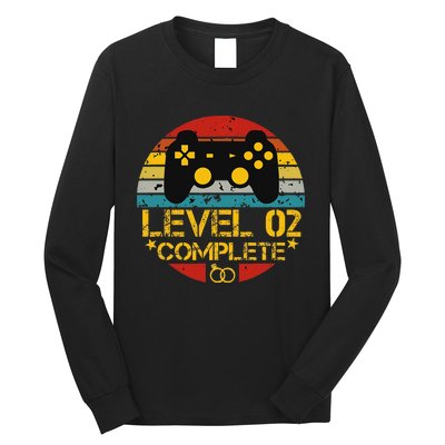 2nd Wedding Anniversary Gift Level 2 Complete Wife Husband Long Sleeve Shirt