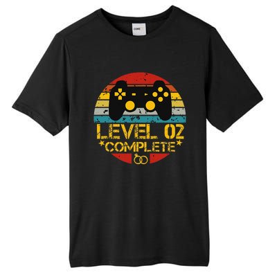 2nd Wedding Anniversary Gift Level 2 Complete Wife Husband Tall Fusion ChromaSoft Performance T-Shirt