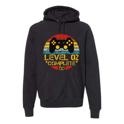 2nd Wedding Anniversary Gift Level 2 Complete Wife Husband Premium Hoodie