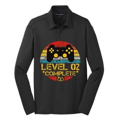 2nd Wedding Anniversary Gift Level 2 Complete Wife Husband Silk Touch Performance Long Sleeve Polo