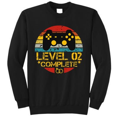 2nd Wedding Anniversary Gift Level 2 Complete Wife Husband Tall Sweatshirt