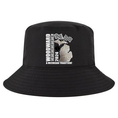 2024 Woodward Ave A Michigan Tradition Map Cool Comfort Performance Bucket Hat