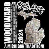 2024 Woodward Ave A Michigan Tradition Map Cooling Performance Crew T-Shirt