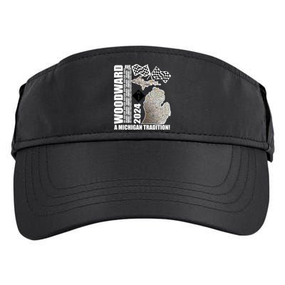 2024 Woodward Ave A Michigan Tradition Map Adult Drive Performance Visor