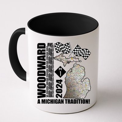 2024 Woodward Ave A Michigan Tradition Map Mug