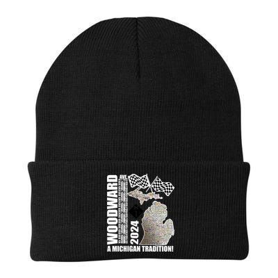 2024 Woodward Ave A Michigan Tradition Map Beanie