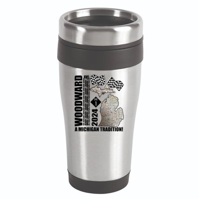 2024 Woodward Ave A Michigan Tradition Map 16oz Travel Tumbler
