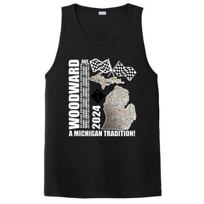 2024 Woodward Ave A Michigan Tradition Map PosiCharge Competitor Tank