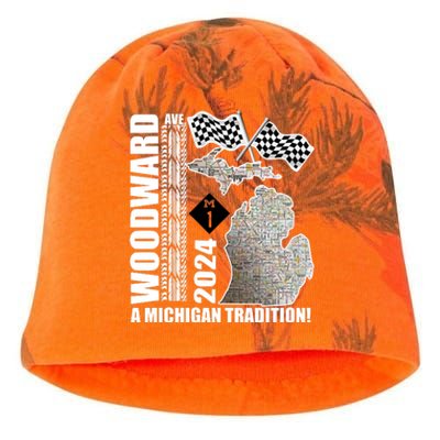 2024 Woodward Ave A Michigan Tradition Map Kati - Camo Knit Beanie