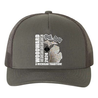 2024 Woodward Ave A Michigan Tradition Map Yupoong Adult 5-Panel Trucker Hat