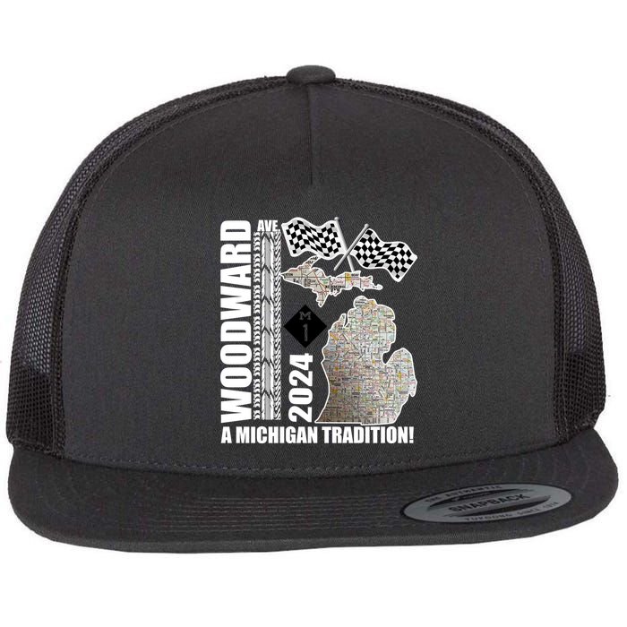 2024 Woodward Ave A Michigan Tradition Map Flatbill Hat
