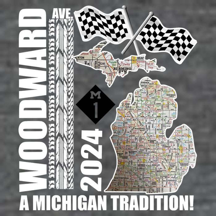 2024 Woodward Ave A Michigan Tradition Map Flatbill Hat