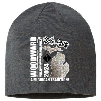 2024 Woodward Ave A Michigan Tradition Map Sustainable Beanie