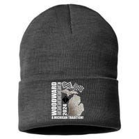 2024 Woodward Ave A Michigan Tradition Map Sustainable Knit Beanie