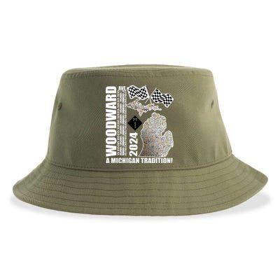 2024 Woodward Ave A Michigan Tradition Map Sustainable Bucket Hat