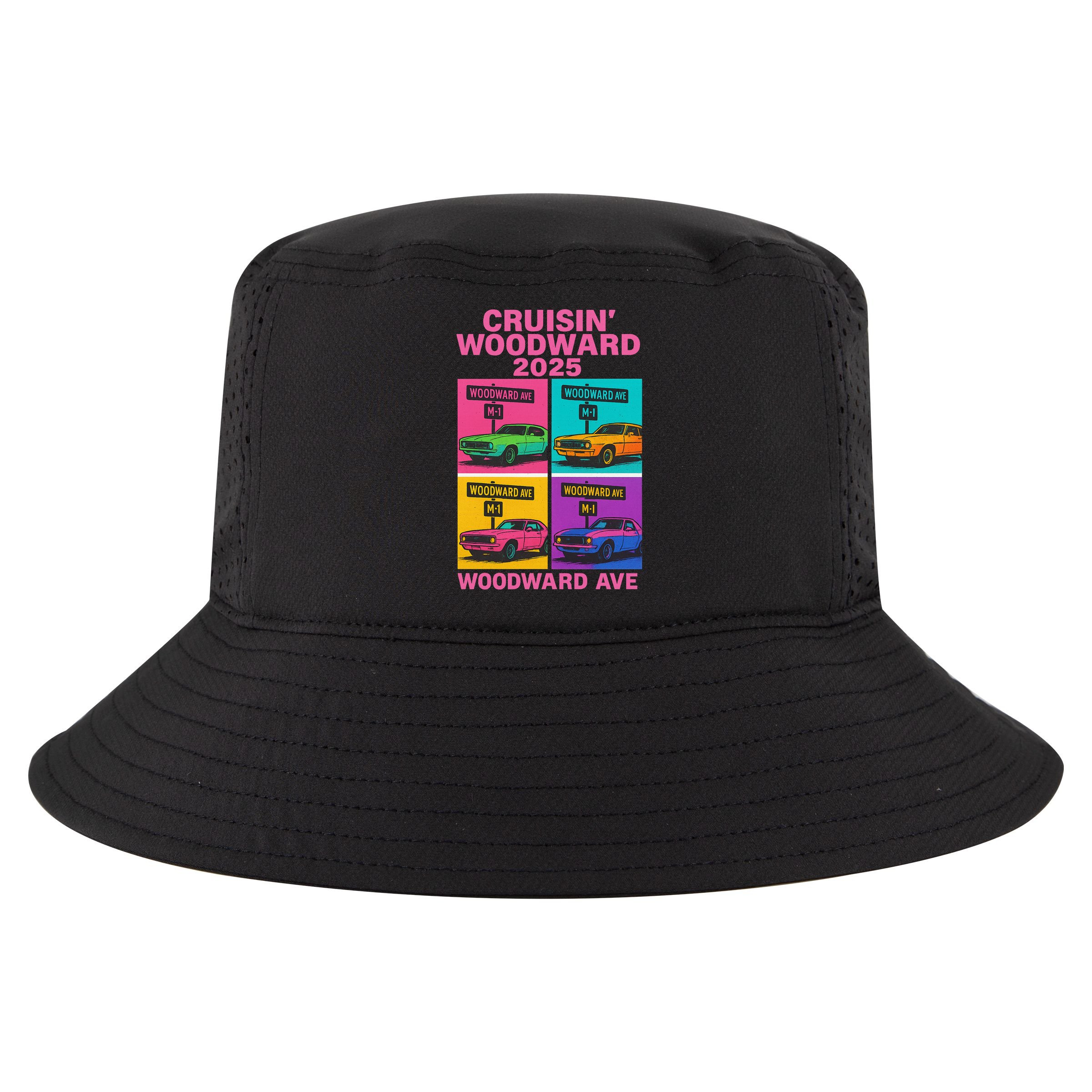 2025 Woodward Ave M1 Car Cruise Pop Art Cool Comfort Performance Bucket Hat