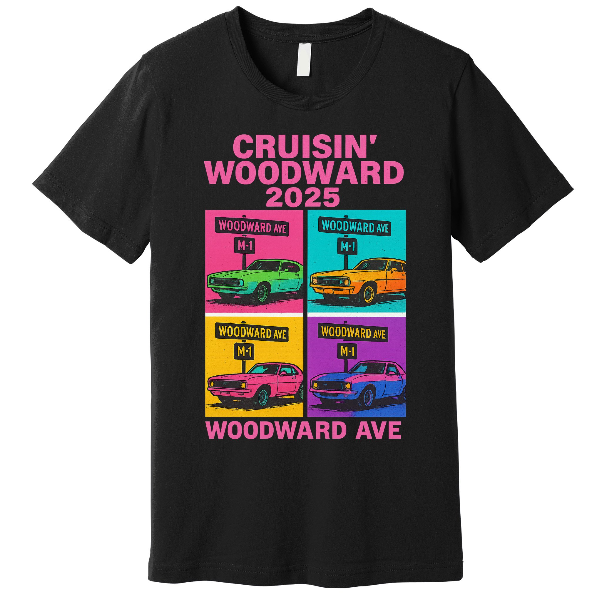 2025 Woodward Ave M1 Car Cruise Pop Art Premium T-Shirt