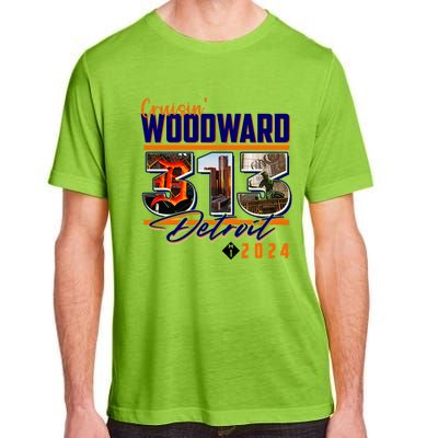 2024 Woodward Ave 313 Cruising Detroit Adult ChromaSoft Performance T-Shirt