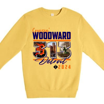 2024 Woodward Ave 313 Cruising Detroit Premium Crewneck Sweatshirt