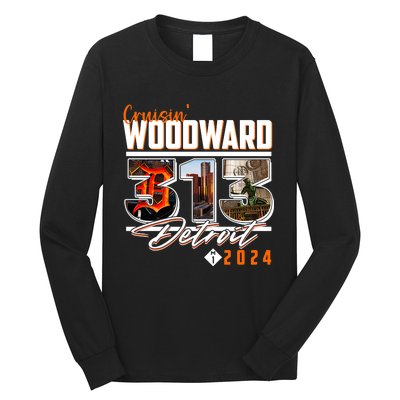 2024 Woodward Ave 313 Cruising Detroit Long Sleeve Shirt