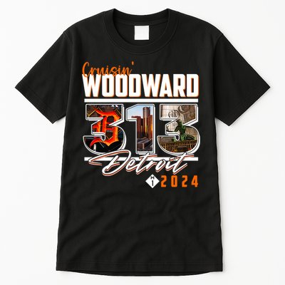 2024 Woodward Ave 313 Cruising Detroit Tall T-Shirt