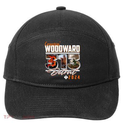 2024 Woodward Ave 313 Cruising Detroit 7-Panel Snapback Hat