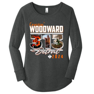 2024 Woodward Ave 313 Cruising Detroit Women's Perfect Tri Tunic Long Sleeve Shirt