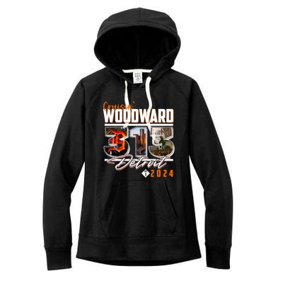 2024 Woodward Ave 313 Cruising Detroit Women's Fleece Hoodie