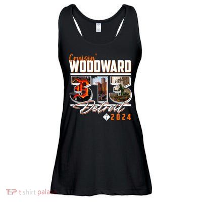 2024 Woodward Ave 313 Cruising Detroit Ladies Essential Flowy Tank
