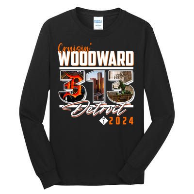 2024 Woodward Ave 313 Cruising Detroit Tall Long Sleeve T-Shirt