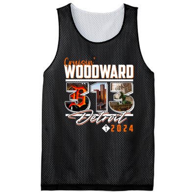 2024 Woodward Ave 313 Cruising Detroit Mesh Reversible Basketball Jersey Tank