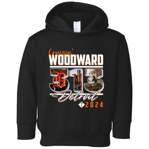 2024 Woodward Ave 313 Cruising Detroit Toddler Hoodie