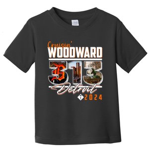 2024 Woodward Ave 313 Cruising Detroit Toddler T-Shirt