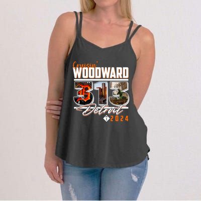 2024 Woodward Ave 313 Cruising Detroit Women's Strappy Tank