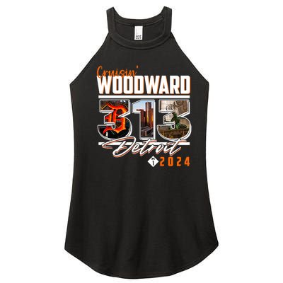 2024 Woodward Ave 313 Cruising Detroit Women’s Perfect Tri Rocker Tank