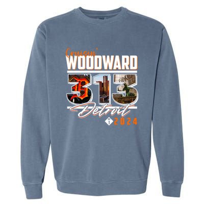 2024 Woodward Ave 313 Cruising Detroit Garment-Dyed Sweatshirt