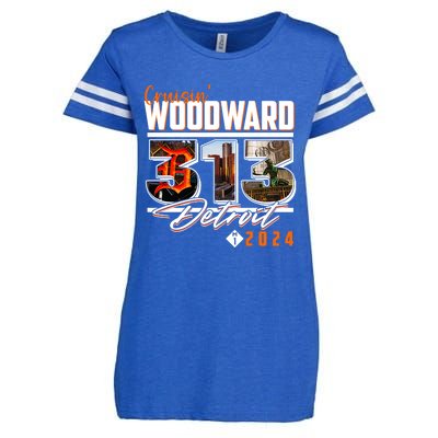 2024 Woodward Ave 313 Cruising Detroit Enza Ladies Jersey Football T-Shirt