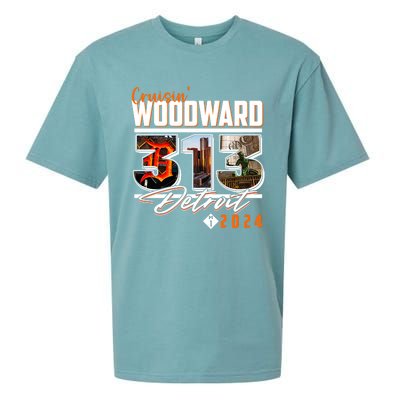 2024 Woodward Ave 313 Cruising Detroit Sueded Cloud Jersey T-Shirt